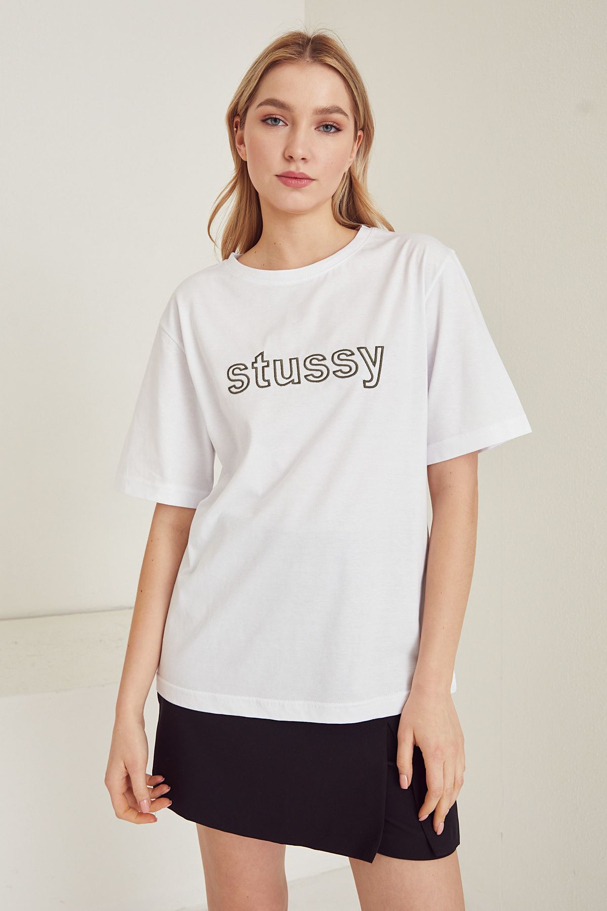 Stussy Baskılı T-shirt-Haki