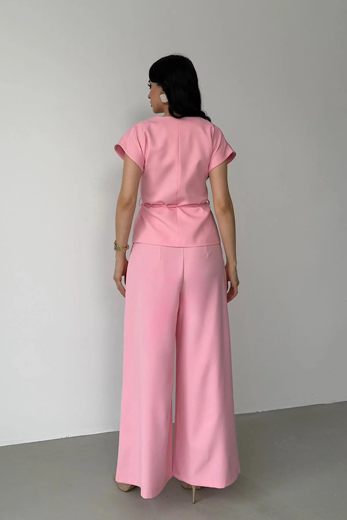 Kruvaze Takım Pembe