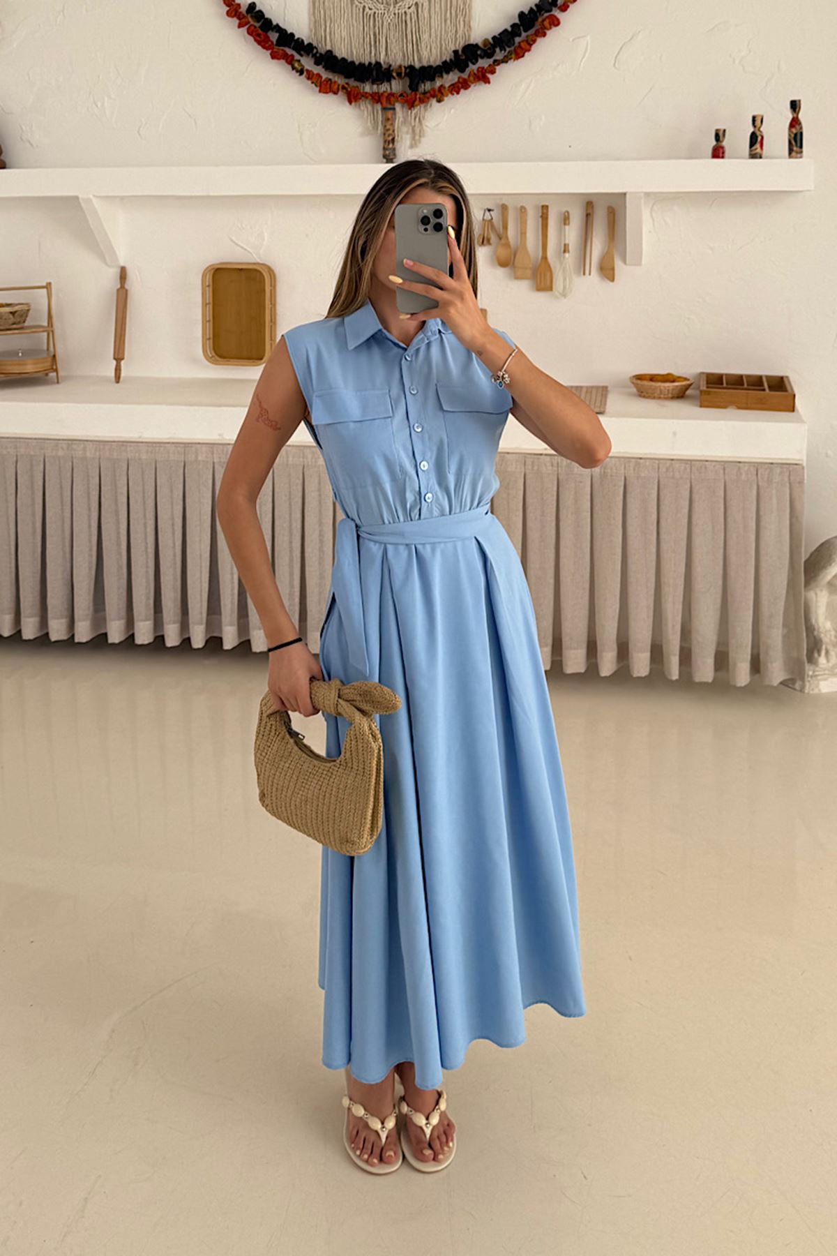 Basic Poplin Elbise 