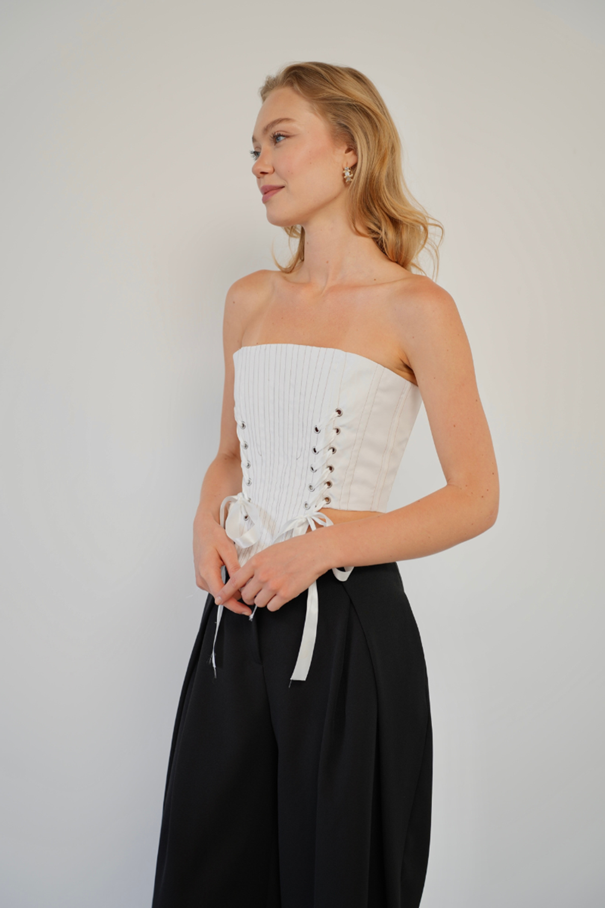 Bağlama Detaylı Crop Top