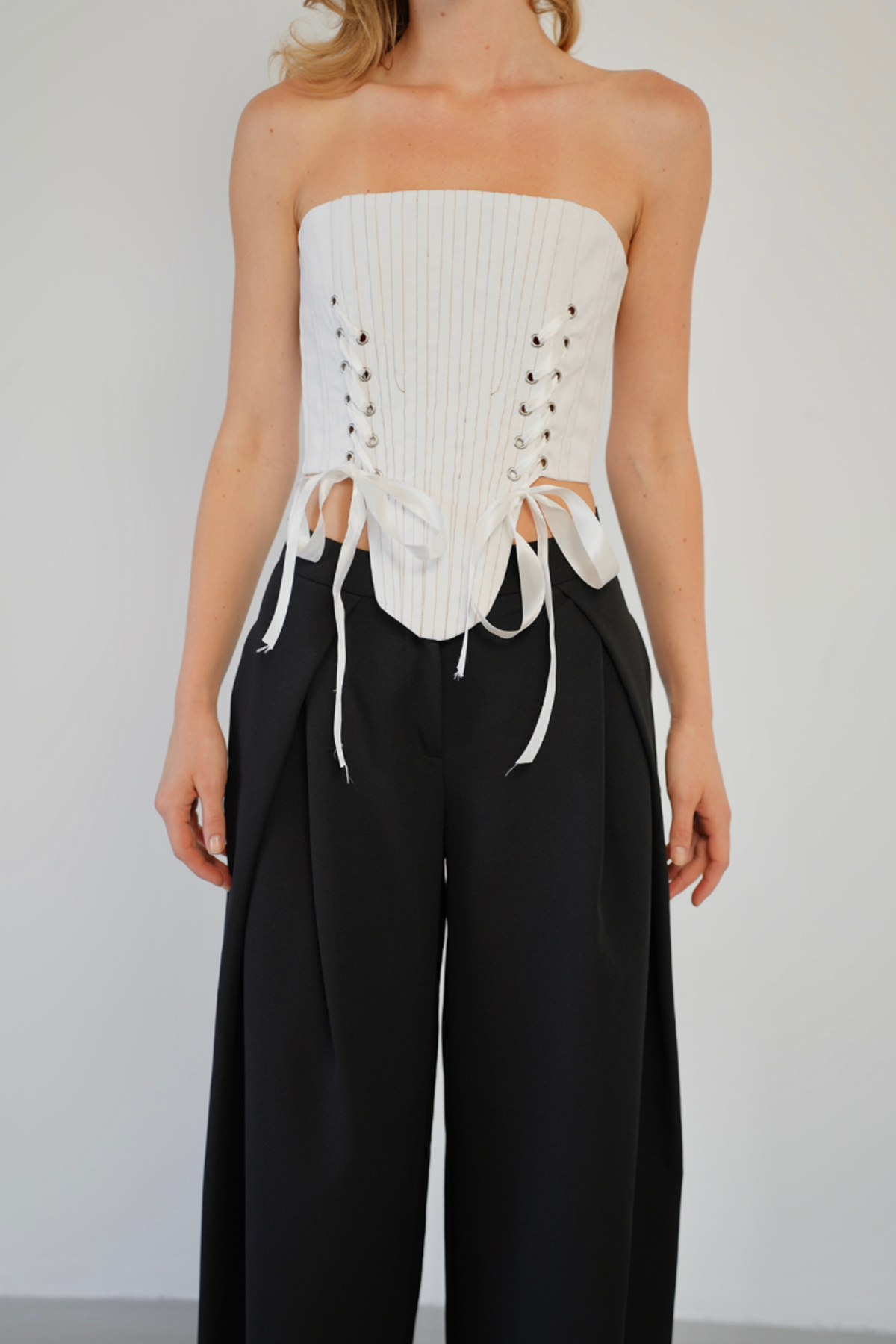 Bağlama Detaylı Crop Top