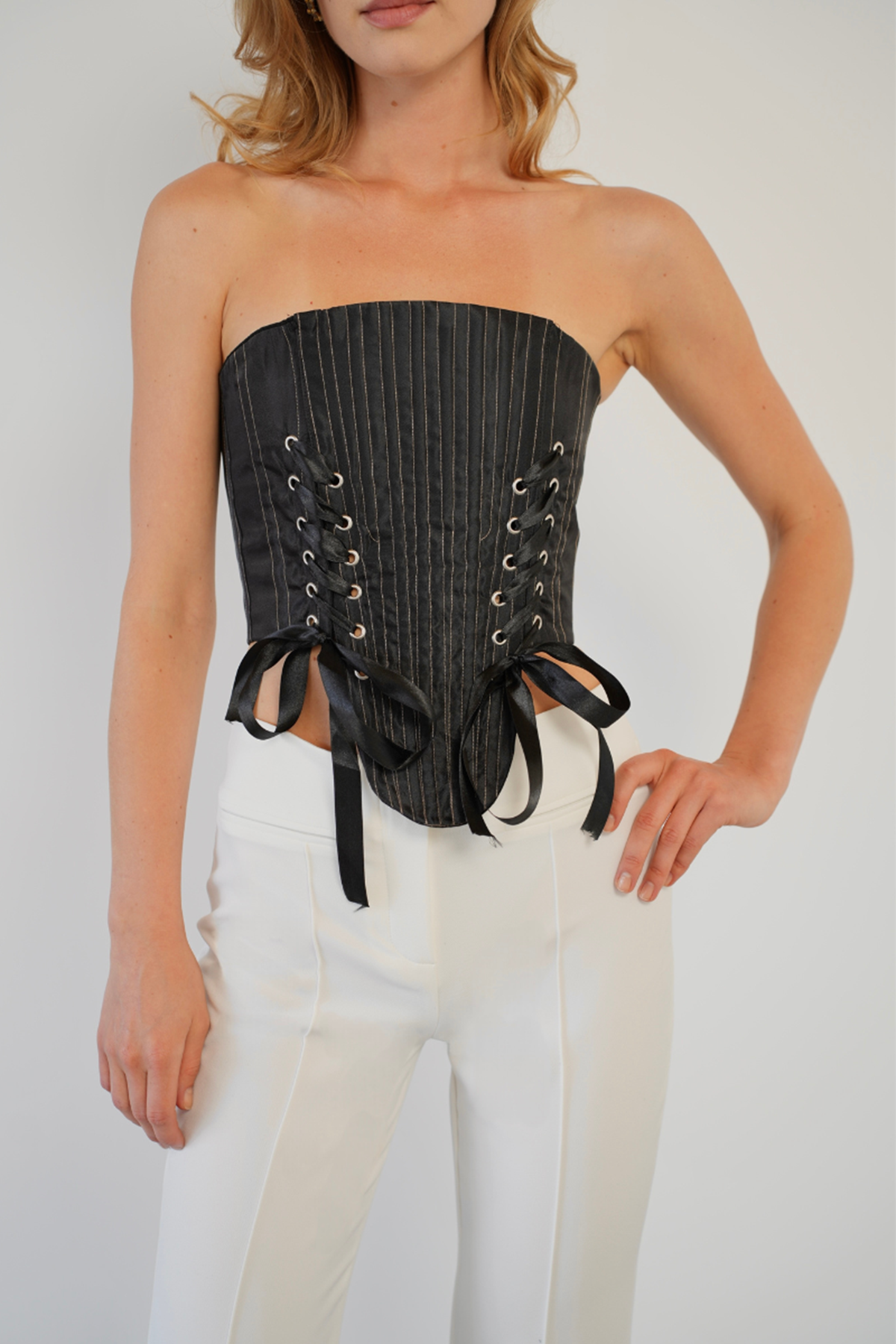 Bağlama Detaylı Crop Top 