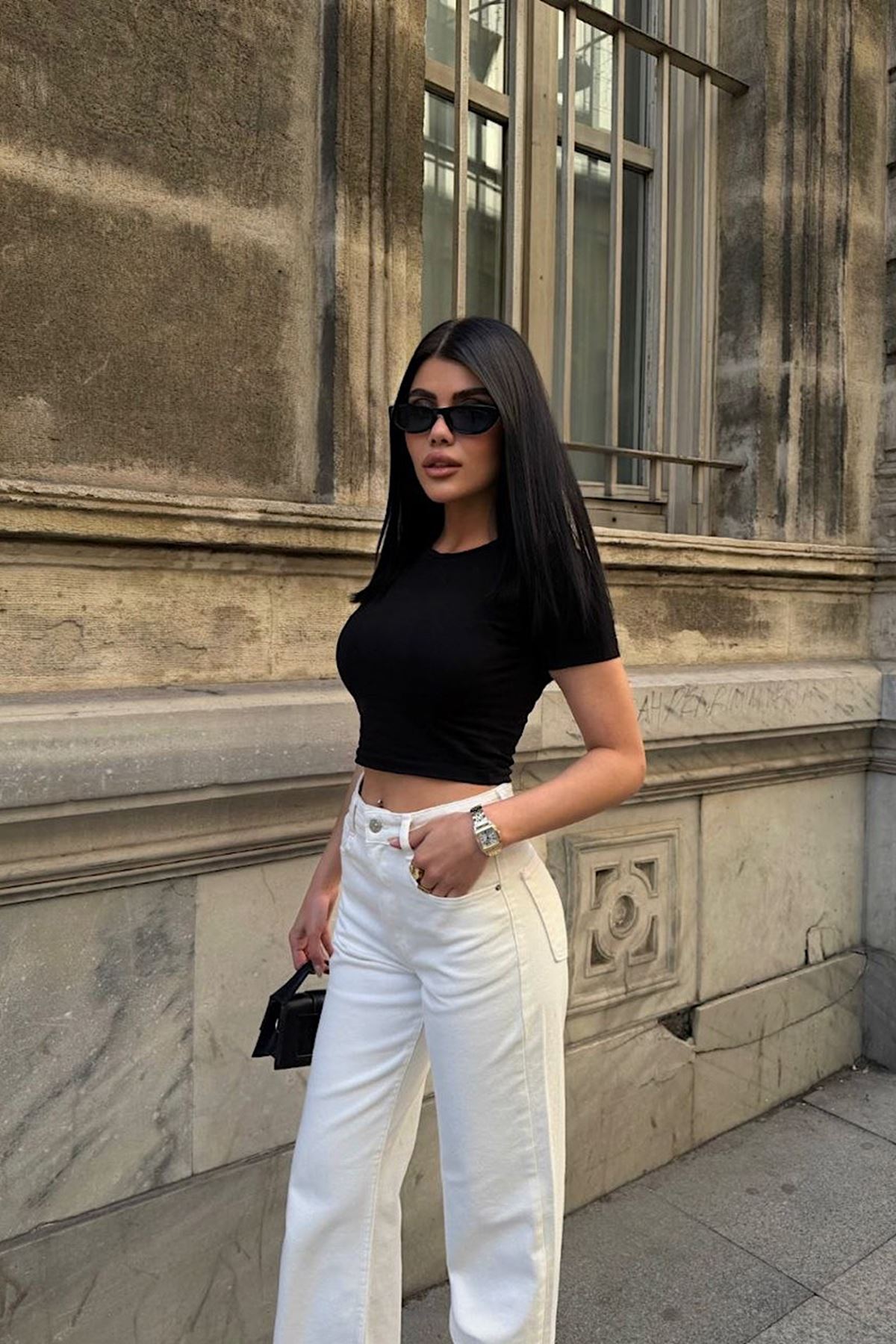 Wide Leg Jean Pantolon