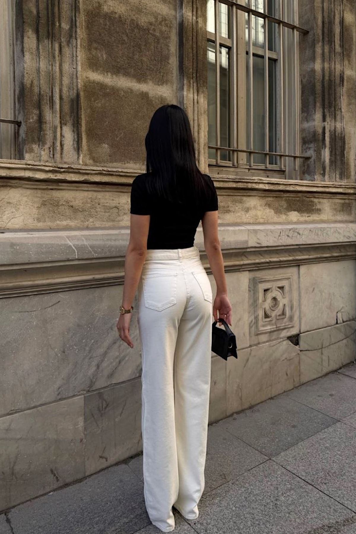 Wide Leg Jean Pantolon