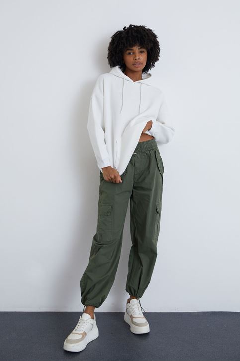 Kargo Cep Paraşüt Pantolon-Haki