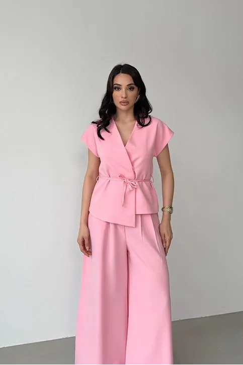 Kruvaze Takım Pembe