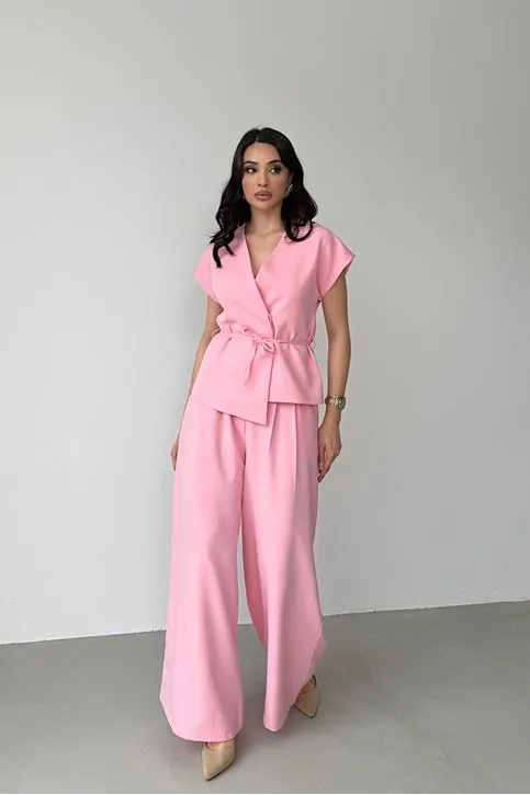 Kruvaze Takım Pembe