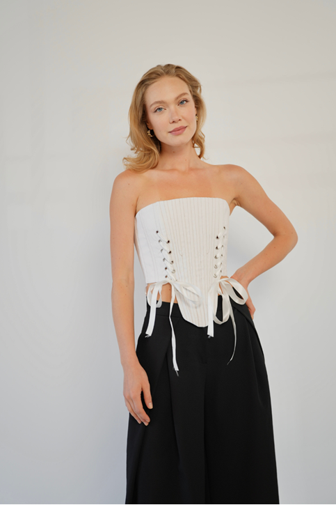 Bağlama Detaylı Crop Top