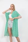 Püsküllü Kimono-Yeşil