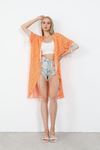 Püsküllü Kimono-Oranj