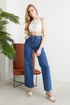 Wide Leg Jean Pantolon-Mavi