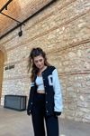 Calıfornia Baskılı Kolej Ceket-Siyah