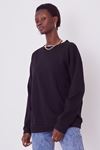Bisiklet Yaka Sweatshirt-Siyah