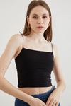 İp Askılı Body Bluz-Siyah
