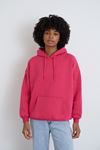 Ön Kanguru Cep Sweatshirt-Fuşya