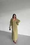 İkili Takım Gömlek Elbise Yeşil